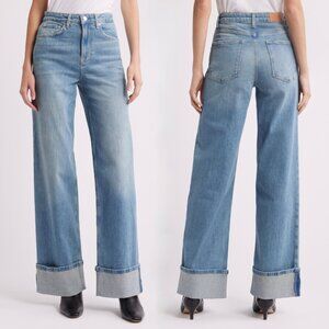 Rails Getty High Waist Cuffed Wide Leg Jeans Size 26